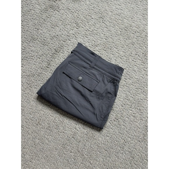 PrAna Women's Size 12 Nora Shorts Ripstop Nylon Gray Drawstring - Picture 1 of 8